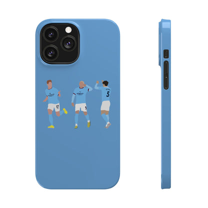 John Stones, Erling Haaland & Kevin De Bruyne - Manchester City - Phone Case