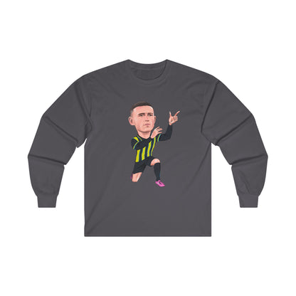 Phil Foden - Manchester City Away Kit -  Long Sleeve T-Shirt