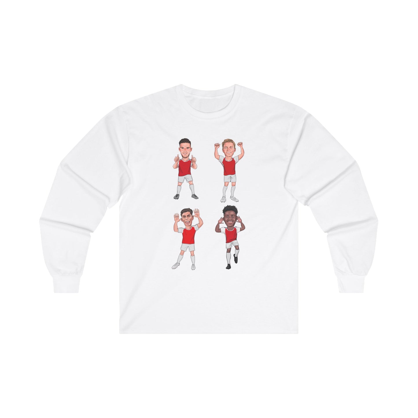 Declan Rice, Martin Ødegaard, Kai Havertz & Bukayo Saka - Arsenal - Long Sleeve Tee