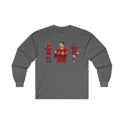 Virgil Van Dijk - Mo Salah - Trent Alexander-Arnold - Liverpool - Long Sleeve Tee