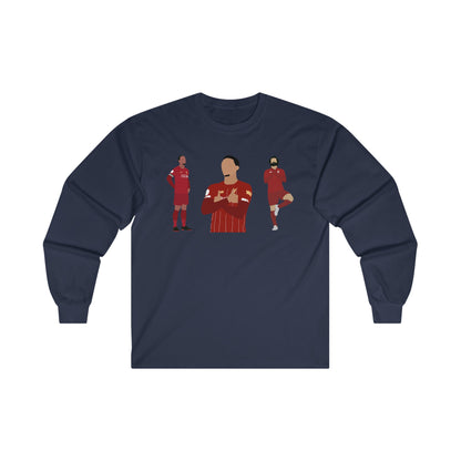 Virgil Van Dijk - Mo Salah - Trent Alexander-Arnold - Liverpool - Long Sleeve Tee