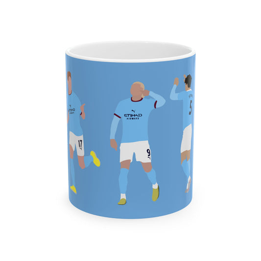 John Stones, Erling Haaland & Kevin De Bruyne - Mug