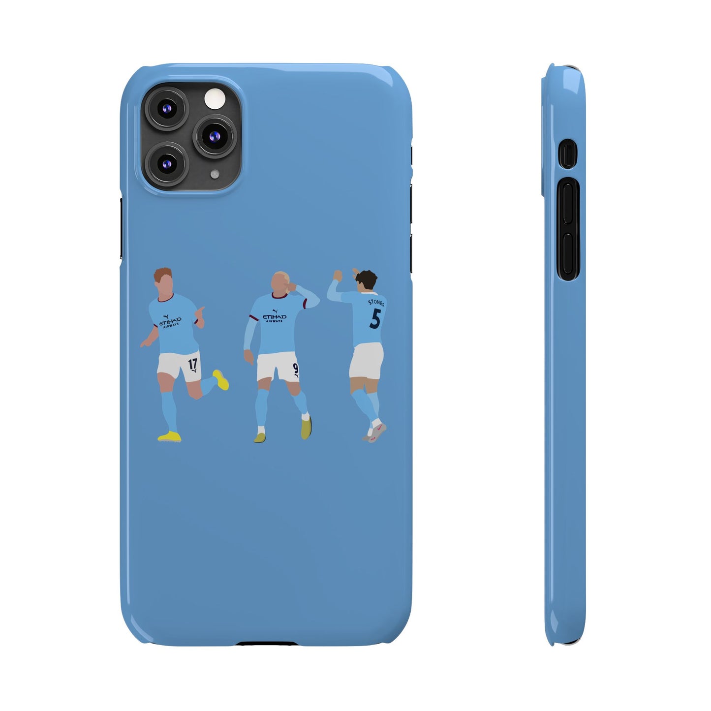 John Stones, Erling Haaland & Kevin De Bruyne - Manchester City - Phone Case