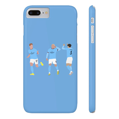 John Stones, Erling Haaland & Kevin De Bruyne - Manchester City - Phone Case