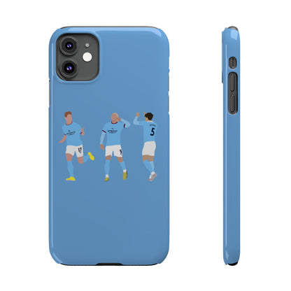 John Stones, Erling Haaland & Kevin De Bruyne - Manchester City - Phone Case