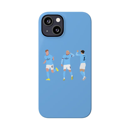 John Stones, Erling Haaland & Kevin De Bruyne - Manchester City - Phone Case