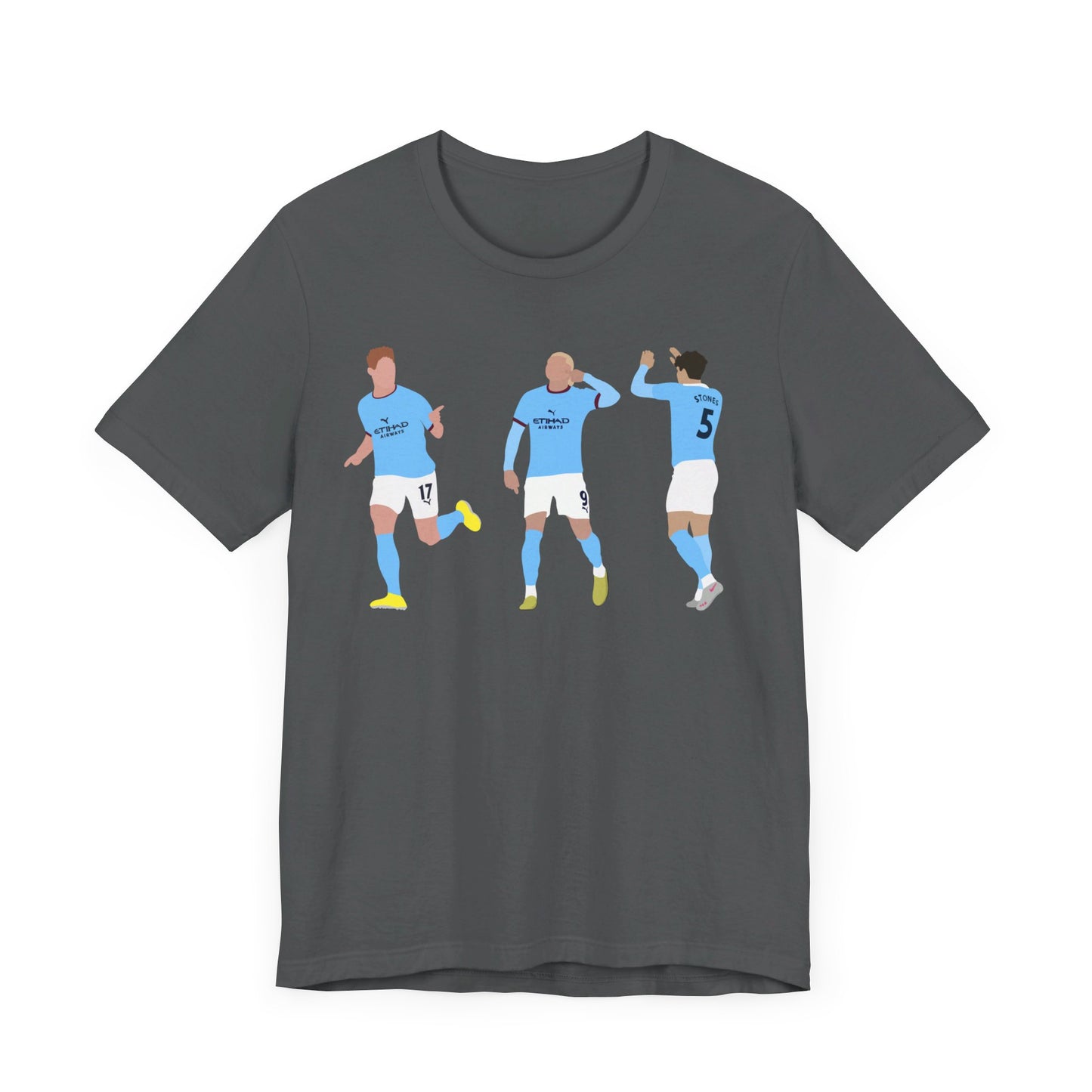 Kevin De Bruyne, Erling Haaland & John Stones - Manchester City - T-Shirt