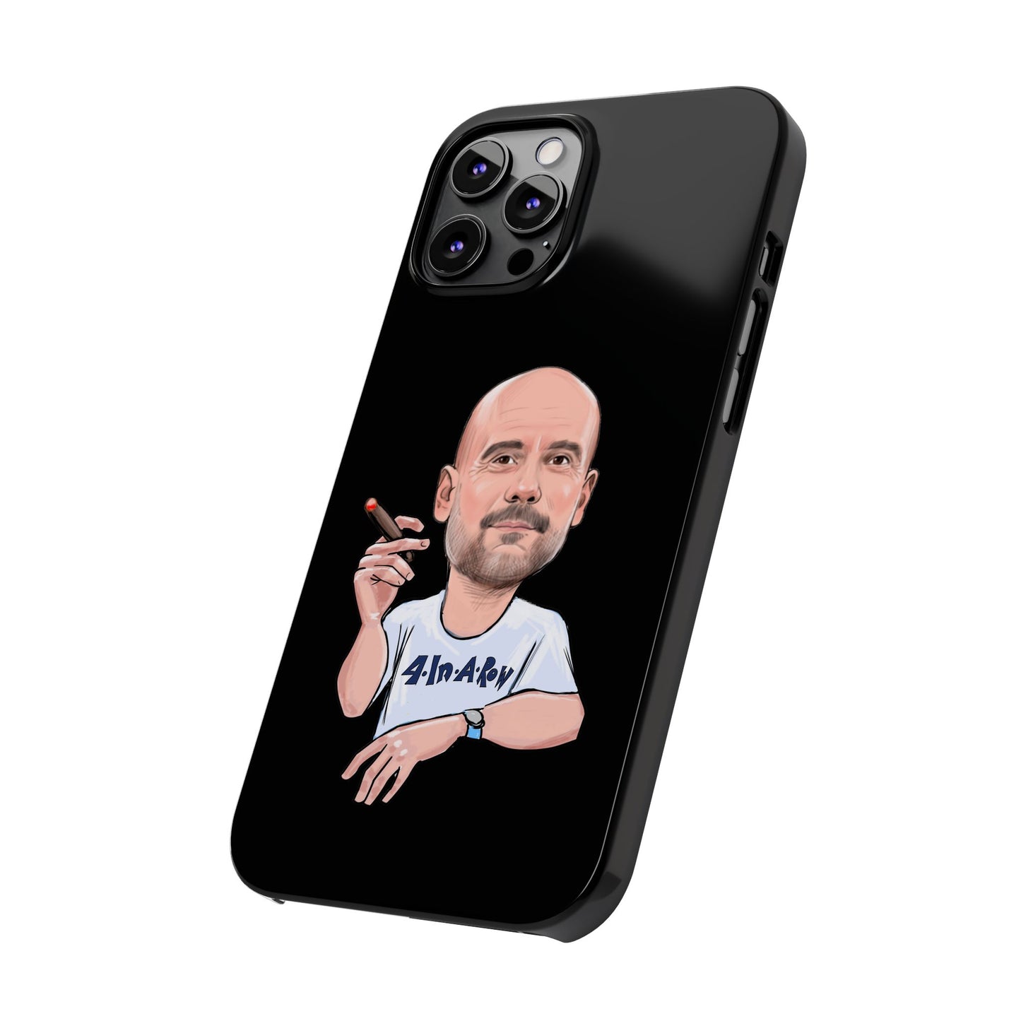 Pep Guardiola - Manchester City - 4 In A Row - Phone Case