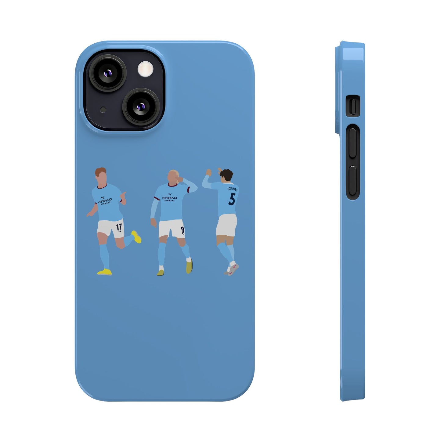 John Stones, Erling Haaland & Kevin De Bruyne - Manchester City - Phone Case